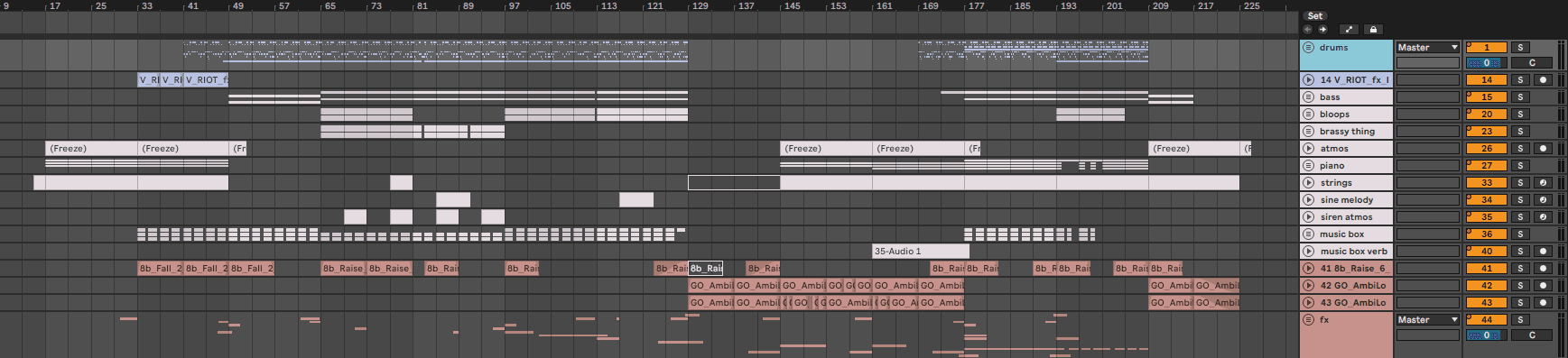 Project file for the song 'freeroam'